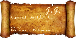 Gyurnik Gellért névjegykártya